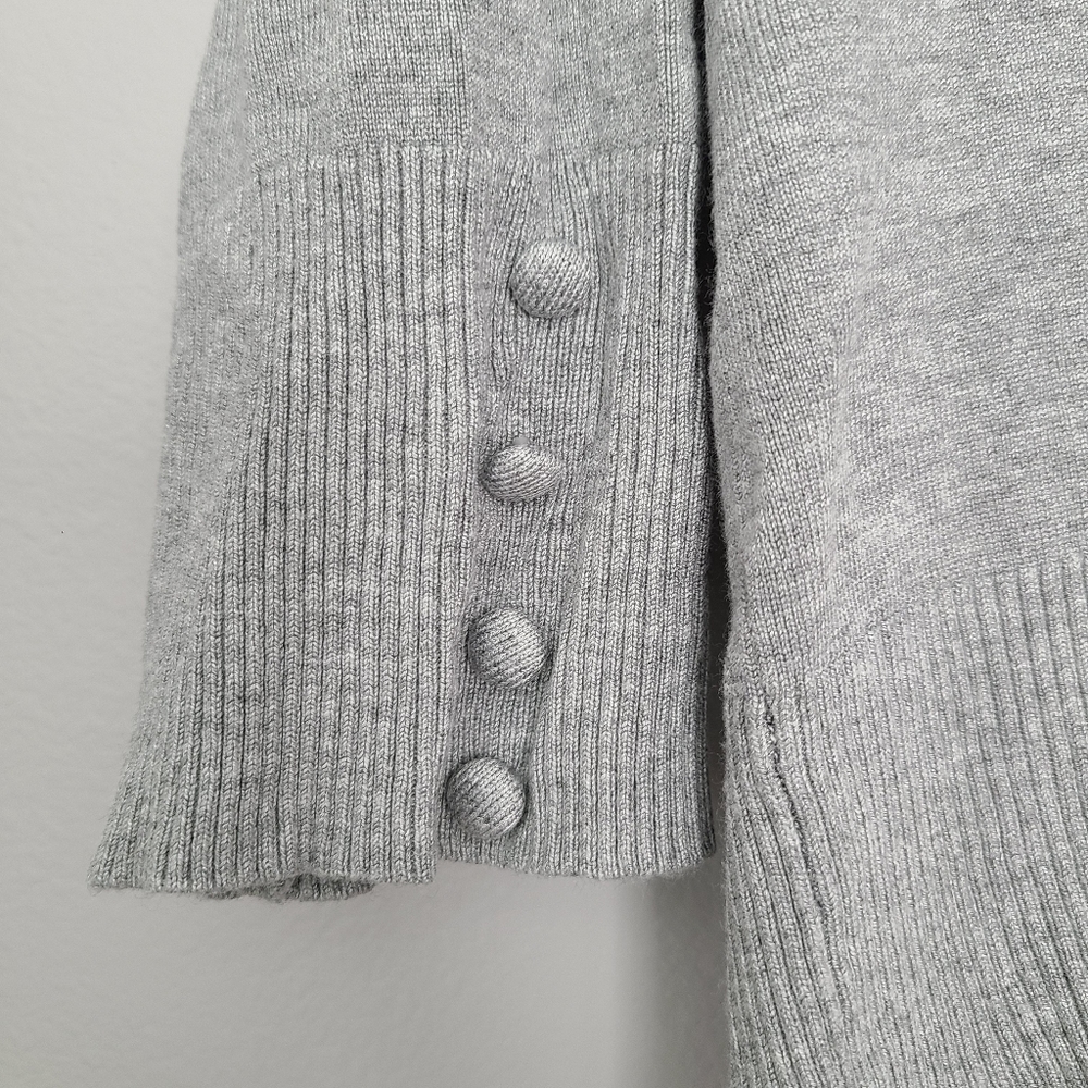 Philosophy Heathered Gray Classic Career Office Minimal Button Down Cardigan XL - Picture 5 of 8